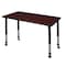 Regency Regency Kee 42 x 30 in. Height Adjustable Mobile Classroom Activity Table- Mahogany MT4230MHAPCBK - alternate 1
